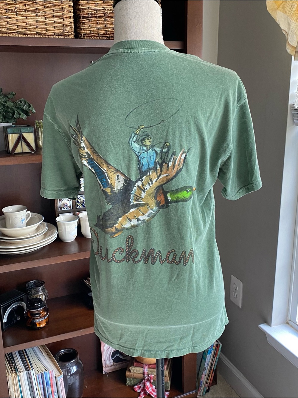ID Duckman Green Short-Sleeve Crewneck Men's/Womans Tee Shirt Medium EUC